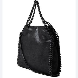 🖤STELLA McCARTNEY Falabella Mini Fold-Over Tote🖤  Black on black!!!!